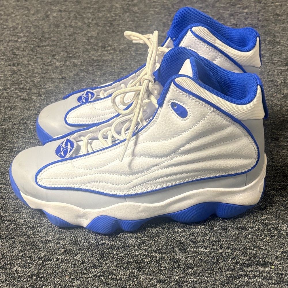 Kids' Jordan White and Blue Athletic Sneakers size 7Y shoes